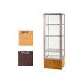 Waddell Display Case Of Ghent Keepsake Display Case Autumn Oak Base, Bronze Frame, Mirror Back 24"W x 72"H 4024MB-BZ-AK